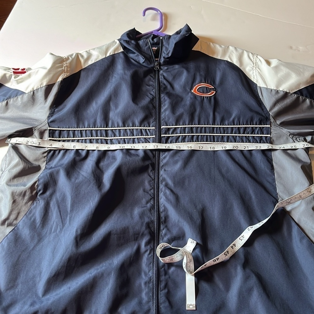 VTG-Reebok-NFL team apparel-Chicago Bears-SI-extra large windbreaker/jacket. - Picture 12 of 15